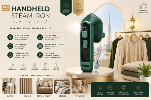 Handheld Steam Iron – Portable Garment Steamer