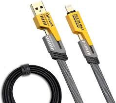 New Age 4-in-1 Fast Charging Cable – 65W & 27W PD Max