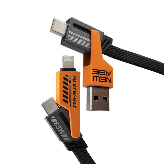 New Age 4-in-1 Fast Charging Cable – 65W & 27W PD Max